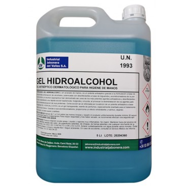 GEL HIDROALCOHOL VIRUCIDA 5 litros
