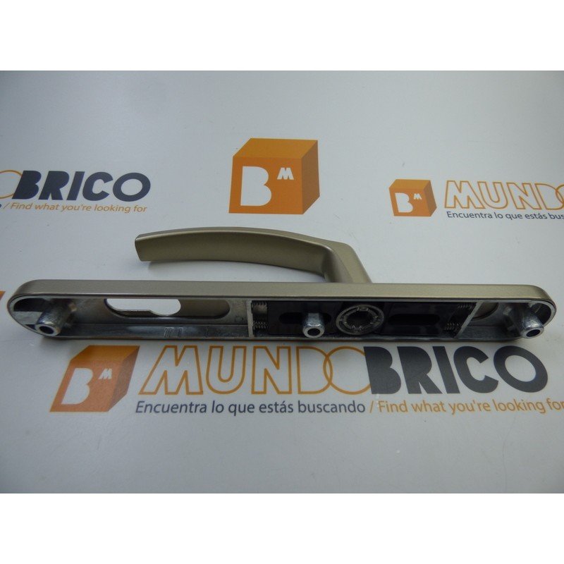 Manilla individual en color inox para puertas de PVC con bocallave Manilla individual en color inox para puertas de PVC con bocallave