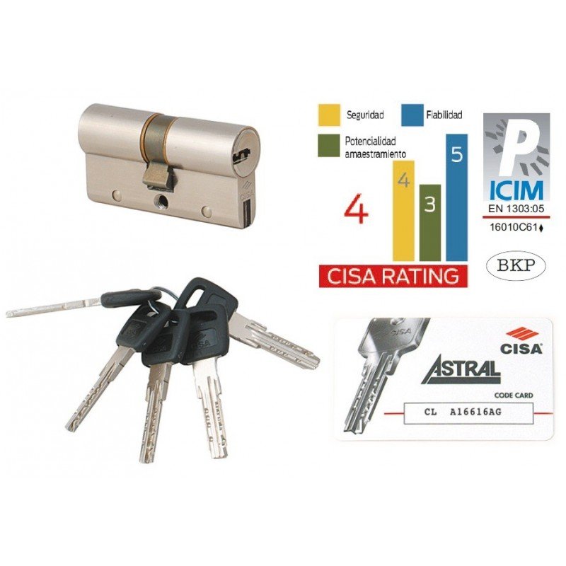 Bombillo cisa de alta seguridad astral sicur antibumping con tarjeta Bombillo cisa de alta seguridad astral sicur antibumping con tarjeta