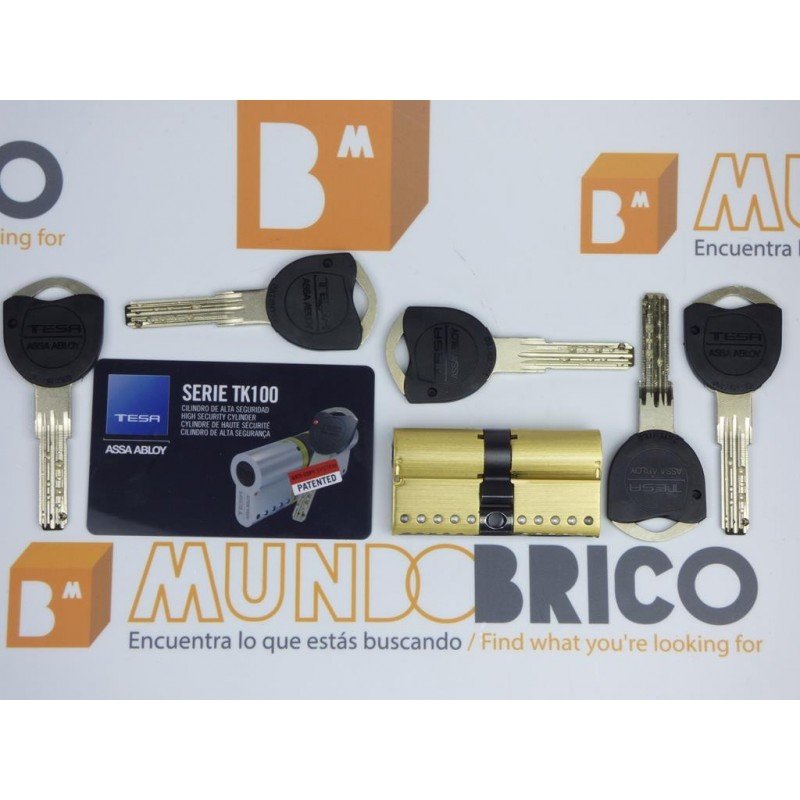 Cilindro alta seguridad tesa tk100 antibumping, antitaladro incopiable Cilindro alta seguridad tesa tk100 antibumping, antitaladro incopiable