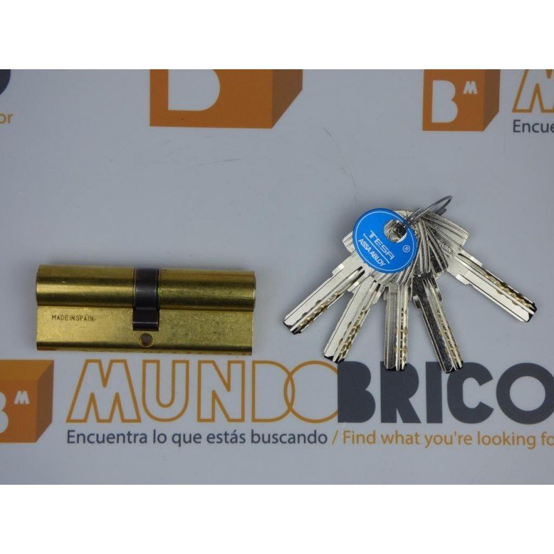 Cilindro o bombillo seguridad t60 niquelado o latón dorado