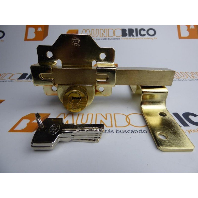 Cerrojo de seguridad modelo 5 de Amig con cilindro redondo ambos lados